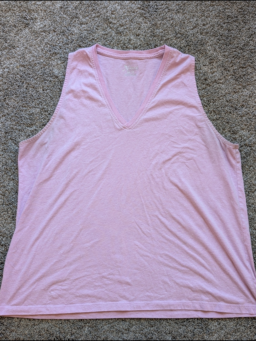 Natural Reflections Light Pink V-Neck Tank